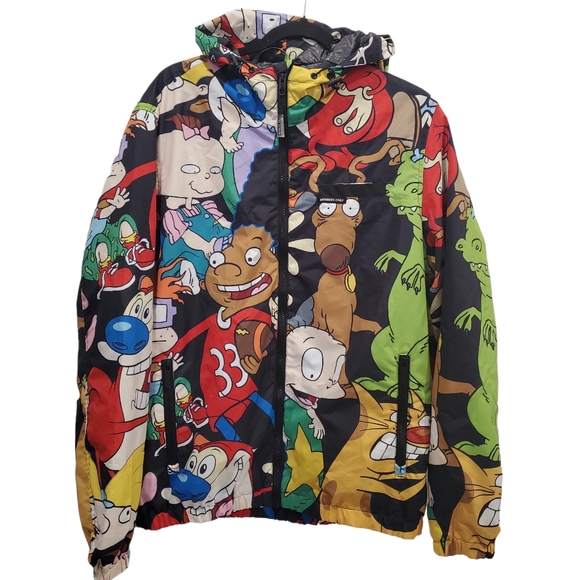 Members Only Other - Members Only Nickelodeon Hooded Rain Jacket Zip Up Rugrats Medium RARE